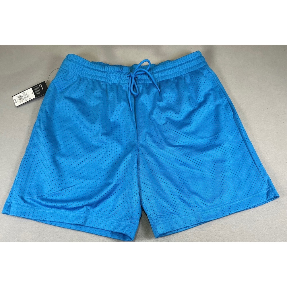 Original Use Mens Turquoise Blue Mesh Basketball Shorts Recycled Polyester Sz M